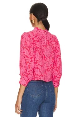 Ivy Floral Stephanie Top SCARLET -Fashion Women's Clothing Store ROLS WS134 V3