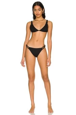 Mira Bikini Bottom Black Waffle -Fashion Women's Clothing Store RREY WX62 V4