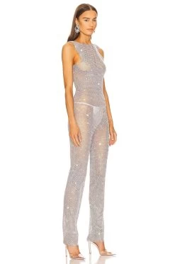 X REVOLVE Jumpsuit Silver -Fashion Women's Clothing Store SBRA WC1 V2