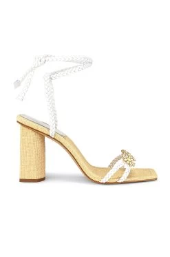 Schutz Hina Sandal White & Natural