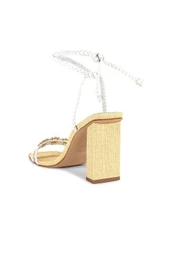 Schutz Hina Sandal White & Natural -Fashion Women's Clothing Store SCHU WZ925 V3