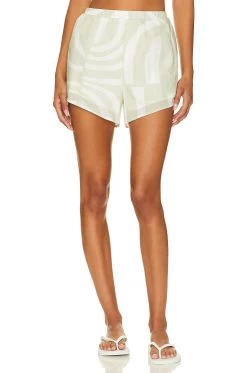 Heather Cotton Short Brown Print -Fashion Women's Clothing Store SDYS WF9 V1