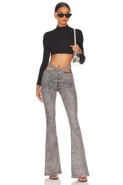 Sloane Jean Smoke Black -Fashion Women's Clothing Store SERR WJ15 V4