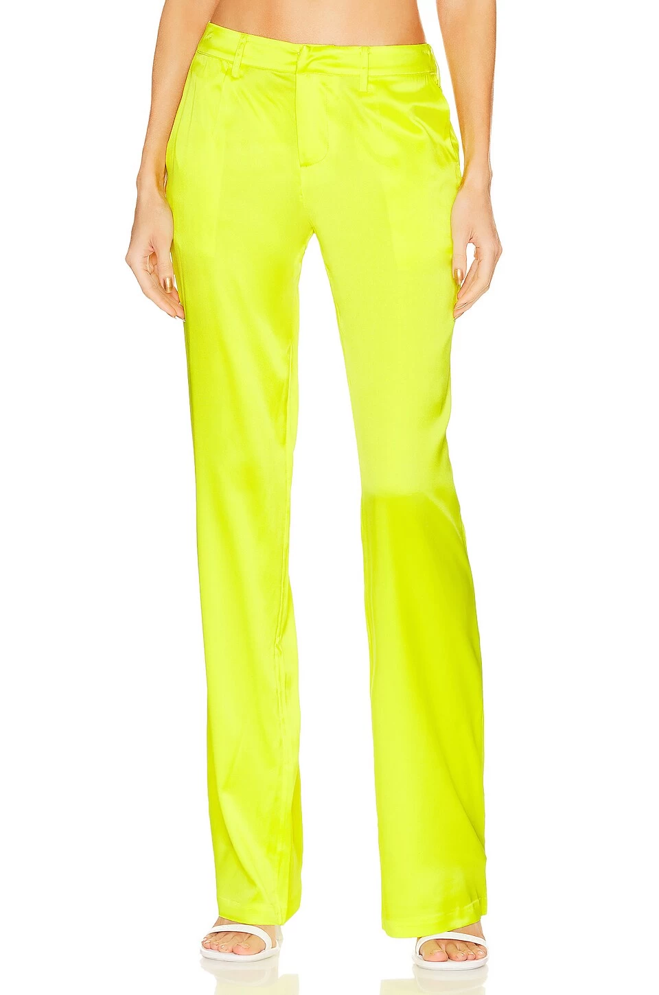 PANTALÓN DE SEDA SUKI Neon Lime 3 PANTALÓN DE SEDA SUKI Neon Lime