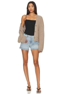 7 For All Mankind Mid Roll Short Coco Prive -Fashion Women's Clothing Store SEVE WF43 V4