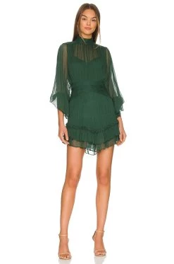 Shona Joy Lonie Long Sleeve Mini Dress Rosemary