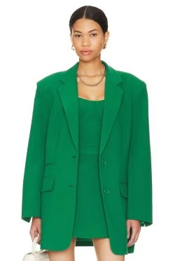 Shona Joy Irena Oversized Blazer Tree Green