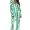 Show Me Your Mumu Classic PJ Set Spearmint Stripe -Fashion Women's Clothing Store SHOW WI6 V1