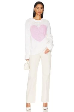 Show Me Your Mumu Sweetheart Sweater Pink Heart -Fashion Women's Clothing Store SHOW WK152 V4