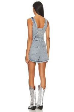 Show Me Your Mumu Spears Romper Embellished Indigo -Fashion Women's Clothing Store SHOW WR152 V3