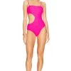 Solid & Striped Cameron One Piece Shocking Pink -Fashion Women's Clothing Store SLST WX761 V1