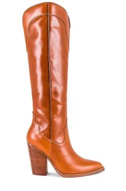 Steve Madden Lenore Boot Cognac Leather