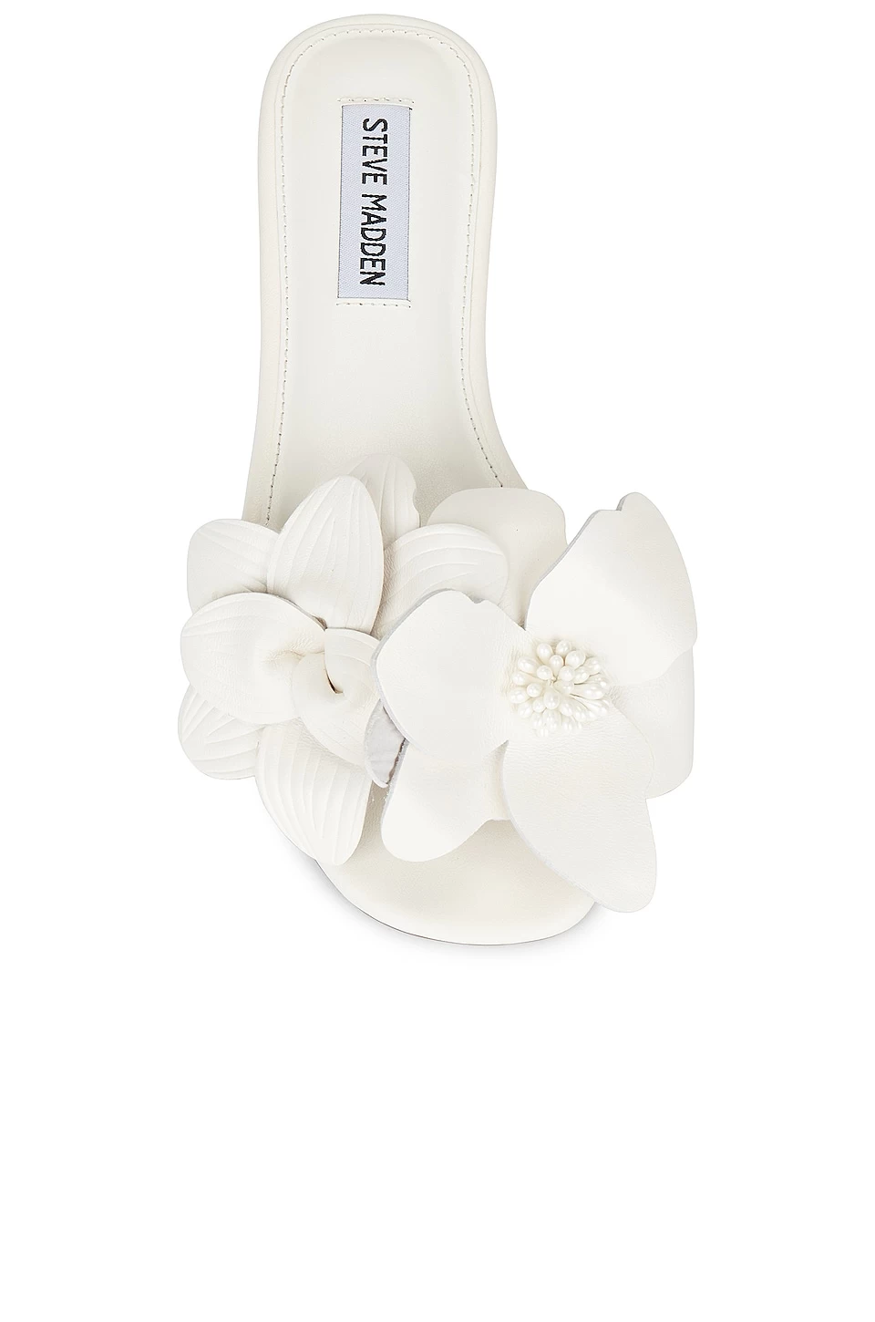 Steve Madden Melena Sandal White Leather 6 Steve Madden Melena Sandal White Leather - Image 4