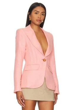 Pintuck Blazer Chalk Pink 9 Pintuck Blazer Chalk Pink -Fashion Women's Clothing Store SMYT WO339 V3