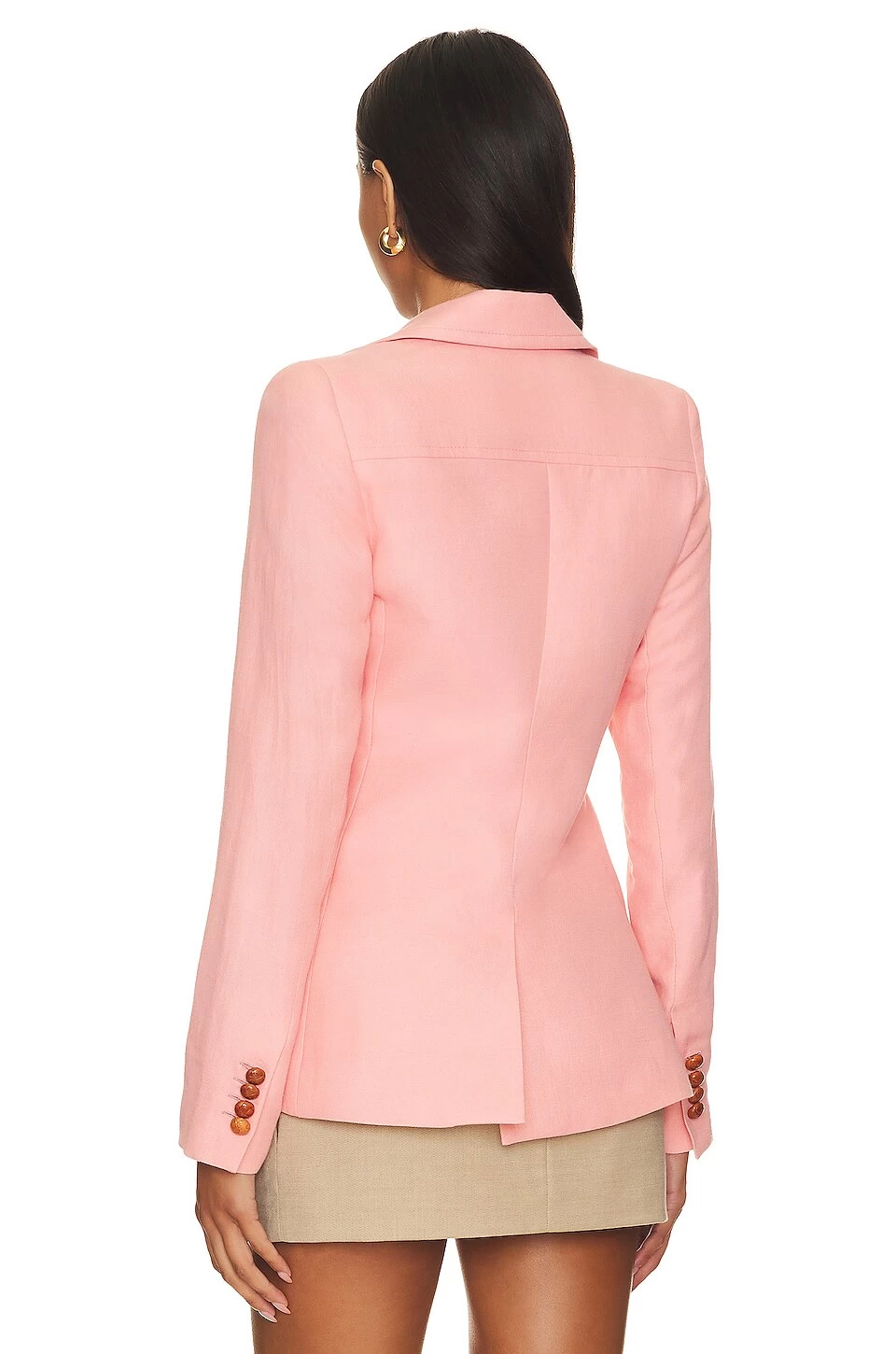 Pintuck Blazer Chalk Pink 6 Pintuck Blazer Chalk Pink - Image 4