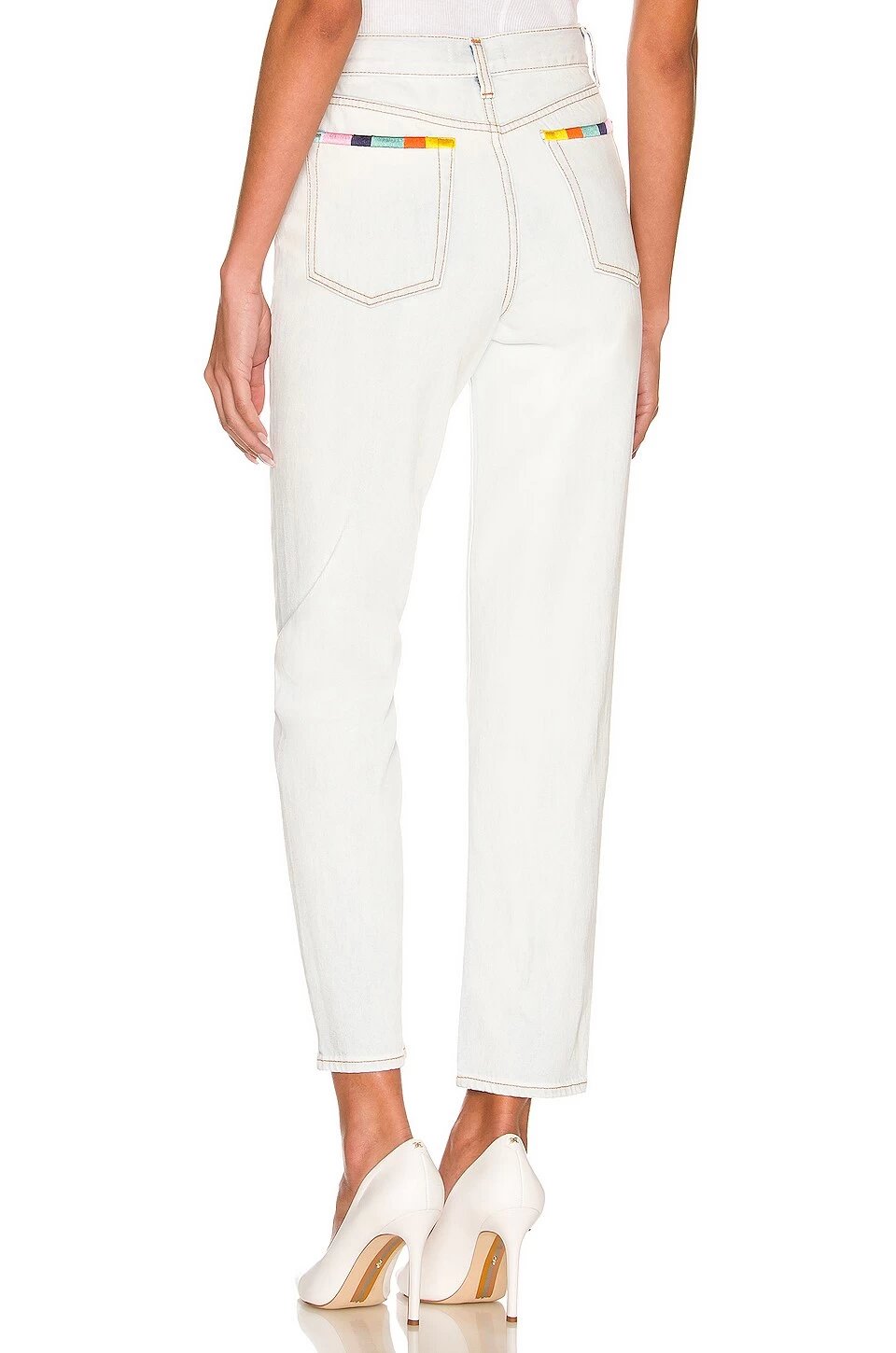 Embroidered Straight Leg Denim Light Blue 5 Embroidered Straight Leg Denim Light Blue - Image 3