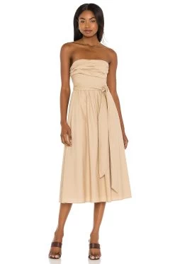 Song Of Style Loki Midi Dress Sand Beige