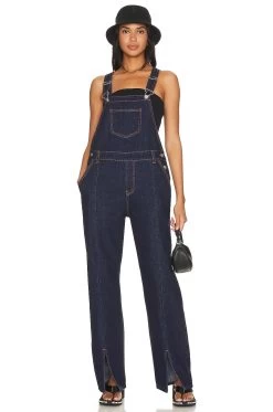 Deanna Relaxed Overalls Dark Denim