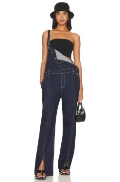 Deanna Relaxed Overalls Dark Denim -Fashion Women's Clothing Store SPDW WC205 V4