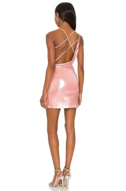 Cleo Asymmetrical Drape Dress Coral -Fashion Women's Clothing Store SPDW WD1907 V4