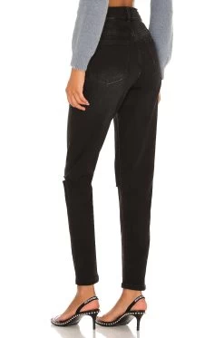 Mandy Slit Knee Jean Black -Fashion Women's Clothing Store SPDW WJ33 V3