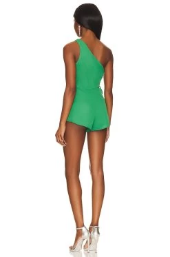 Aimey One Shoulder Romper Green -Fashion Women's Clothing Store SPDW WR245 V4