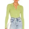 Button Up Top Moss -Fashion Women's Clothing Store STIR WS8 V1