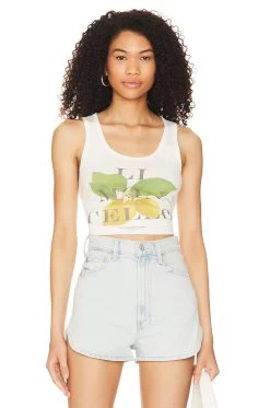 Limoncello Rib Tank White