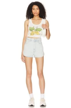 Limoncello Rib Tank White -Fashion Women's Clothing Store TLAU WS295 V4