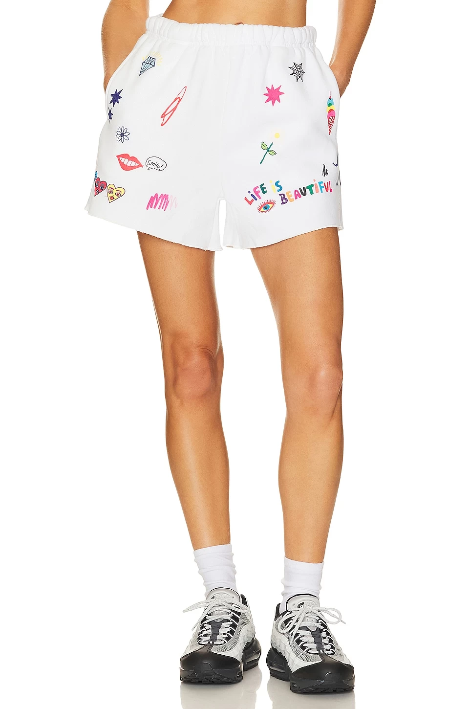 Somebody Loves You Sweat Shorts White 3 Somebody Loves You Sweat Shorts White