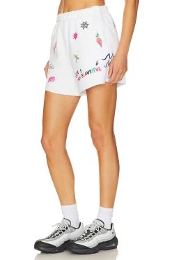 Somebody Loves You Sweat Shorts White 9 Somebody Loves You Sweat Shorts White -Fashion Women's Clothing Store TMAY WF5 V3