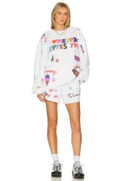 Somebody Loves You Sweat Shorts White 11 Somebody Loves You Sweat Shorts White -Fashion Women's Clothing Store TMAY WF5 V5