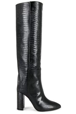 Tall Leather Boot Black