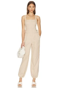 Nora Jumpsuit Almond Stripe