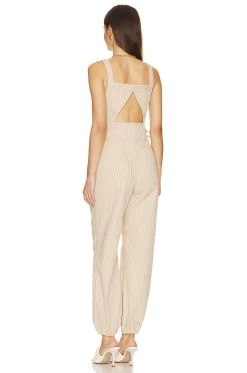 Nora Jumpsuit Almond Stripe -Fashion Women's Clothing Store TULA WC107 V3