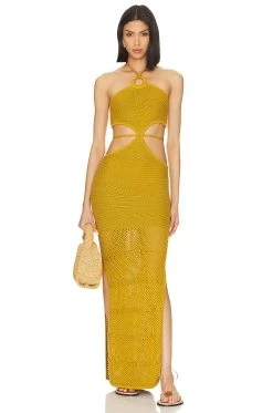 Parisa Maxi Dress Olive Green