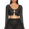 Letha Crop Top Black -Fashion Women's Clothing Store TULA WS952 V1
