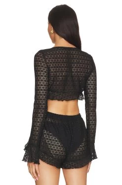 Letha Crop Top Black -Fashion Women's Clothing Store TULA WS952 V3