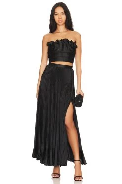 Sofie Pleated Skirt Black -Fashion Women's Clothing Store UAMR WQ32 V4