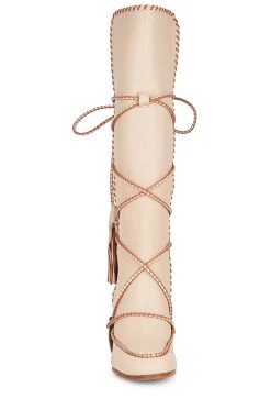 ULLA JOHNSON Atlas Moccasin High Heel Boot Chalk 12 ULLA JOHNSON Atlas Moccasin High Heel Boot Chalk -Fashion Women's Clothing Store ULLA WZ49 V4