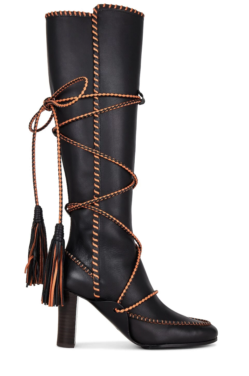 ULLA JOHNSON Atlas Moccasin High Heel Boot Chalk 8 ULLA JOHNSON Atlas Moccasin High Heel Boot Chalk - Image 6