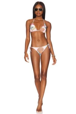 Versace Tresor De La Mer Triangle Bikini Top Giallo & Multicolor 9 Versace Tresor De La Mer Triangle Bikini Top Giallo & Multicolor -Fashion Women's Clothing Store VERR WX35 V4