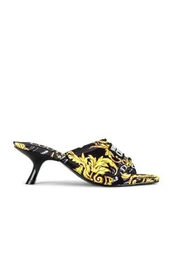 Versace Jeans Couture Fiona Heel Black & Gold
