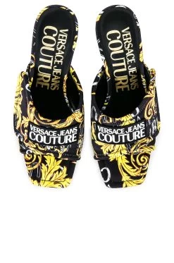 Versace Jeans Couture Fiona Heel Black & Gold -Fashion Women's Clothing Store VJEA WZ6 V4