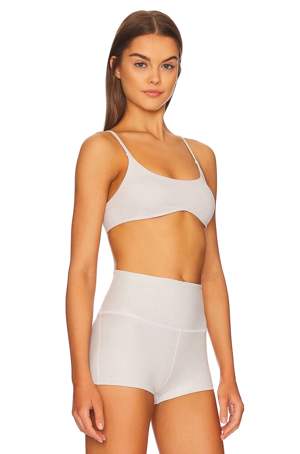 LoungeWell Amina Sports Bra Sky Grey Heather 5 LoungeWell Amina Sports Bra Sky Grey Heather - Image 3