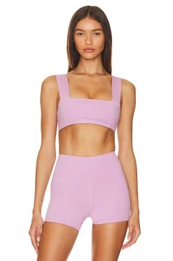 LoungeWell Calla Sports Bra Violet Tulle Heather