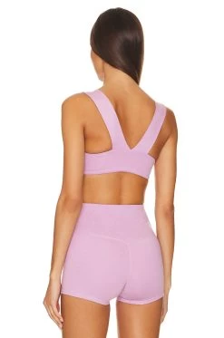 LoungeWell Calla Sports Bra Violet Tulle Heather -Fashion Women's Clothing Store WBEI WI26 V3