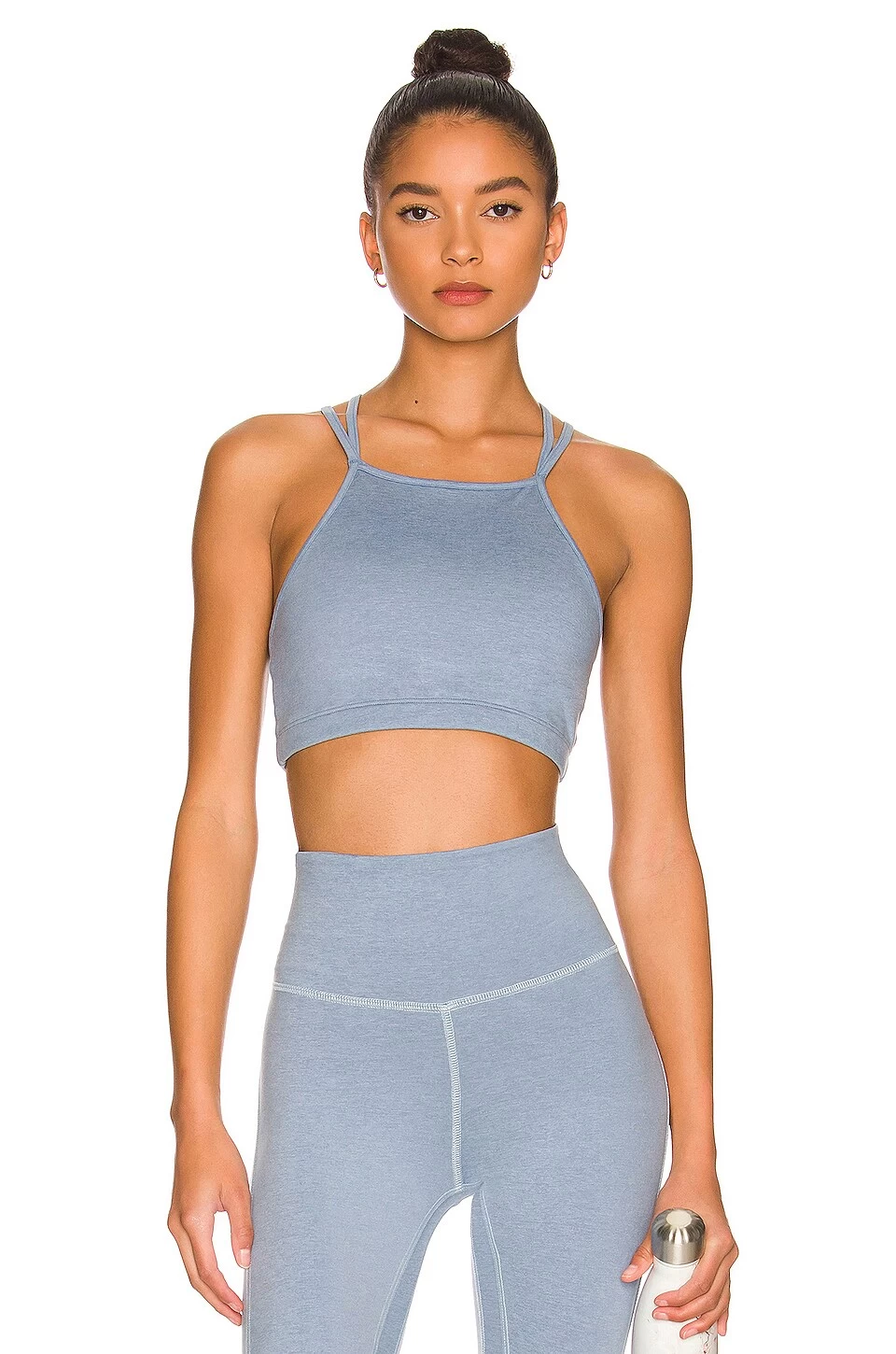 LoungeWell Bryce Sports Bra Steel Blue Heather 4 LoungeWell Bryce Sports Bra Steel Blue Heather - Image 2