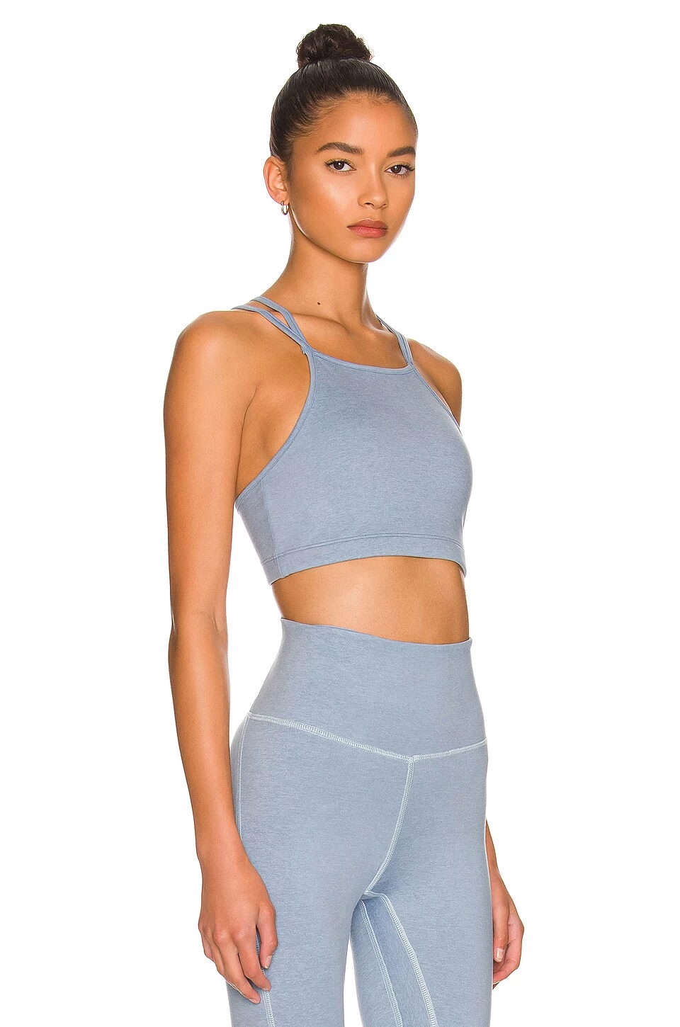LoungeWell Bryce Sports Bra Steel Blue Heather 5 LoungeWell Bryce Sports Bra Steel Blue Heather - Image 3