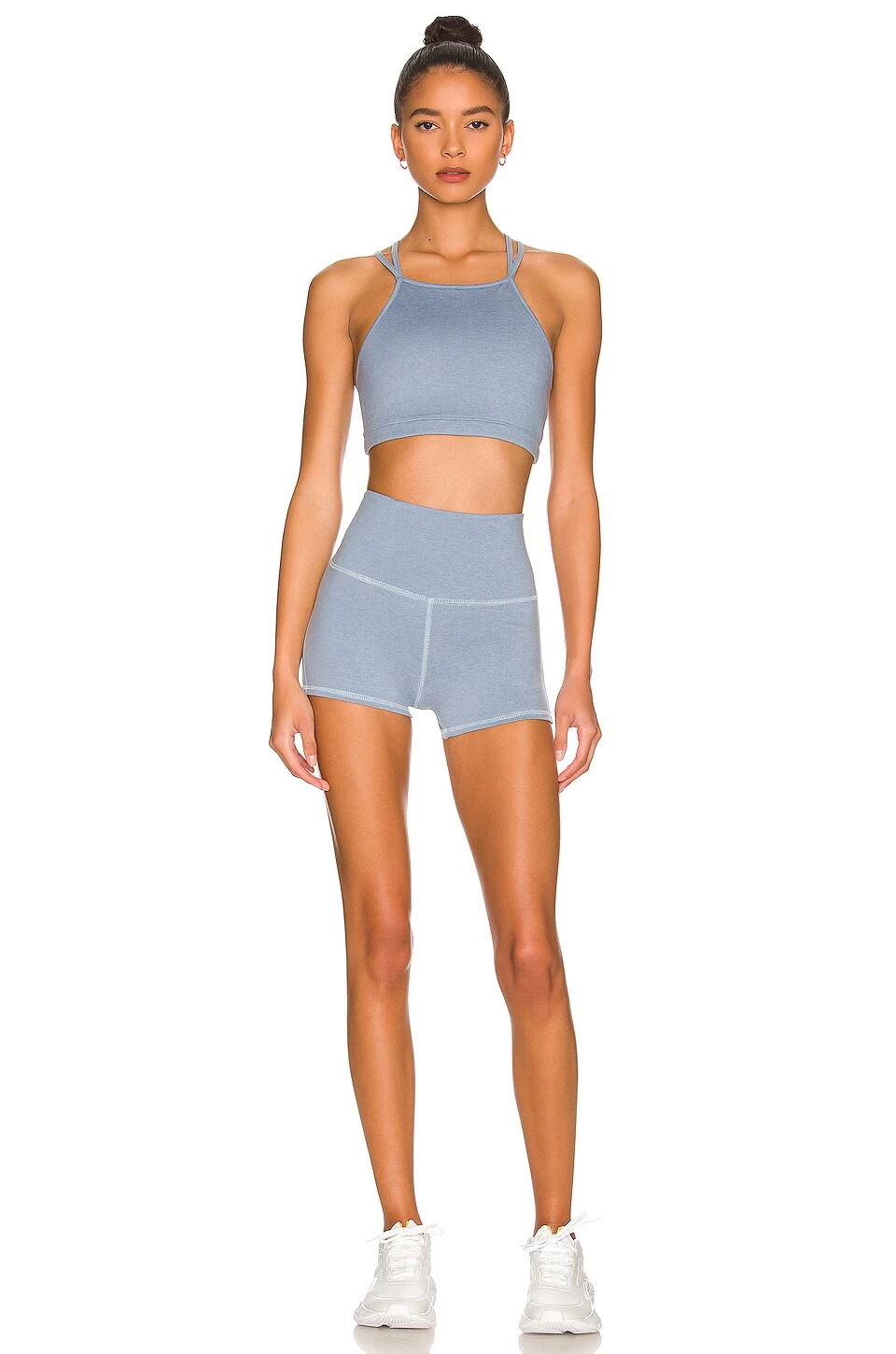 LoungeWell Bryce Sports Bra Steel Blue Heather 7 LoungeWell Bryce Sports Bra Steel Blue Heather - Image 5